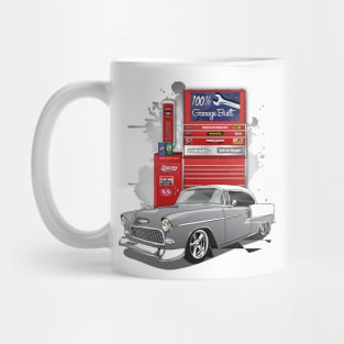 1955 Silver Gray Chevy Bel Air Garage Built Mug